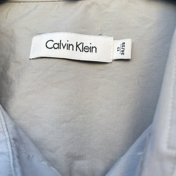 Calvin Klein Men’s Shirt Regular Fit, Classic Collar in Gray Color, Neck Size 17 - Picture 2 of 4
